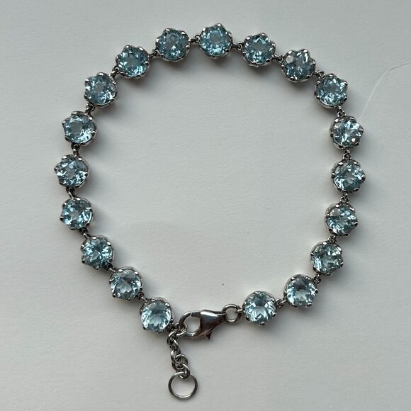 Blue Nile Sky Blue Topaz Bracelet in Sterling Silver - Picture 3 of 11